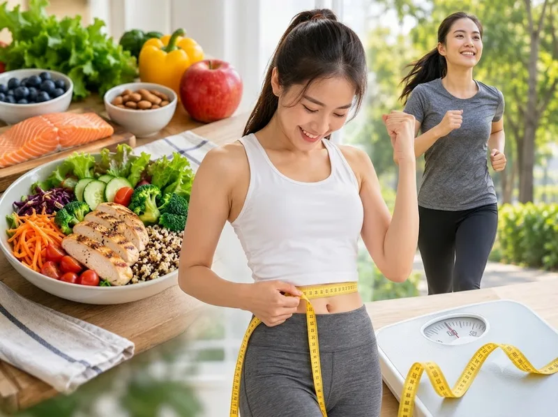 Kết hợp tập luyện, ăn đủ chất và ngủ đủ để hỗ trợ kiểm soát cân nặng.