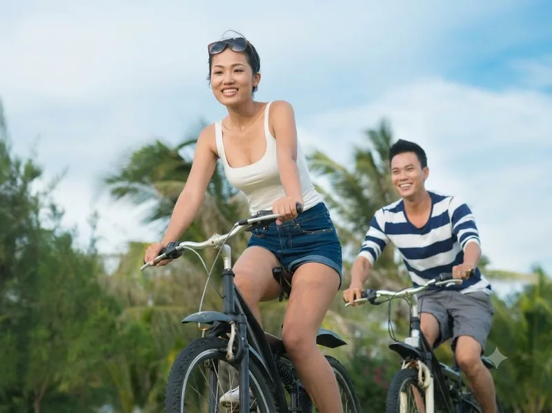 Đạp xe ngoài trời giúp thư giãn tinh thần và hỗ trợ giấc ngủ ngon hơn