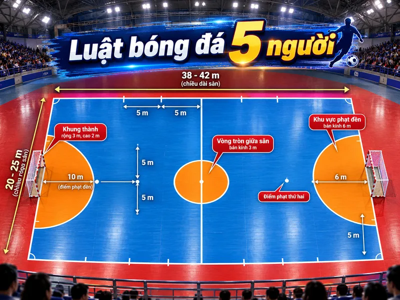Sân futsal theo quy chuẩn của FIFA