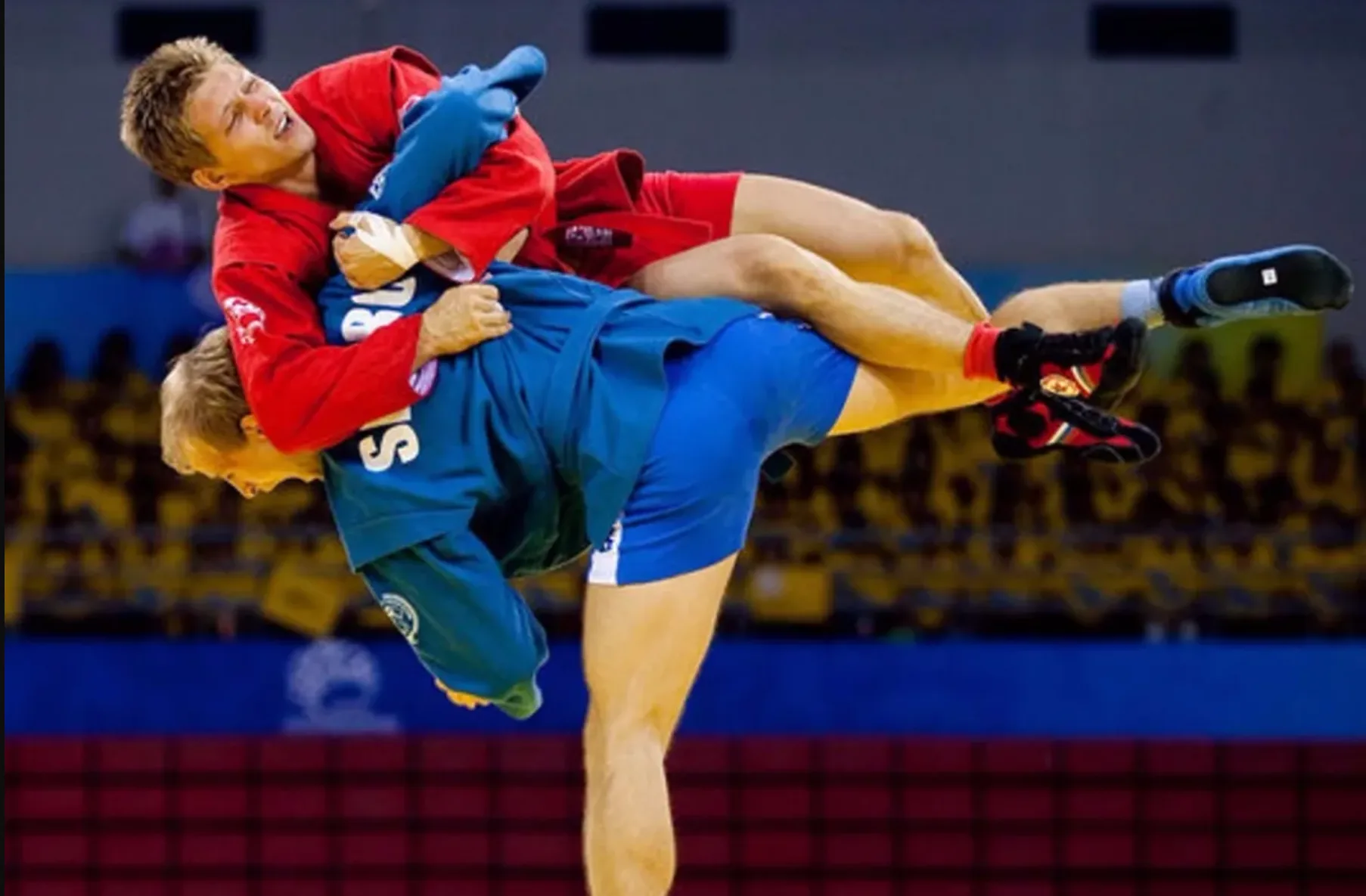 Đòn quật ngã và khóa khớp là đặc trưng của sambo.
